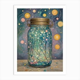 Mason Jar Of Stars Art Print