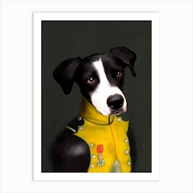 Knight Boris The Dog Pet Portraits Art Print