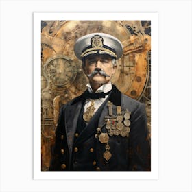 Titanic Sailor Collage  Art Print