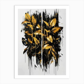 Gold Leaves 5 Art Print