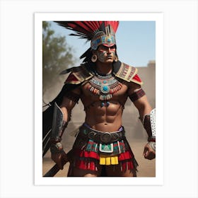 Aztec Warrior Art Print