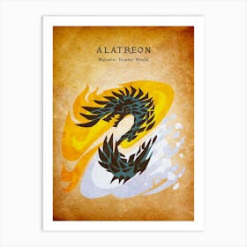 Alatreon Vintage Art Print