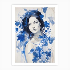 Blue Flowers 43 Art Print