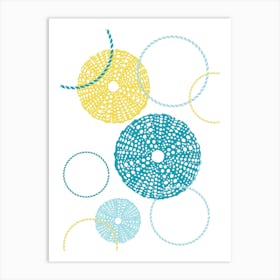 Blue Urchins Art Print