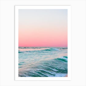 Gulf Shores Beach, Alabama Pink Photography 1 Art Print