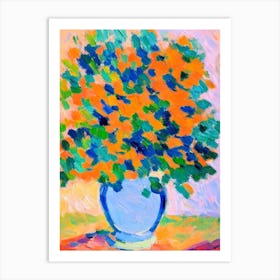 Vase Still Life Matisse Inspired Flower Art Print