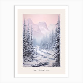 Dreamy Winter National Park Poster  Jasper National Park Canada 4 Art Print