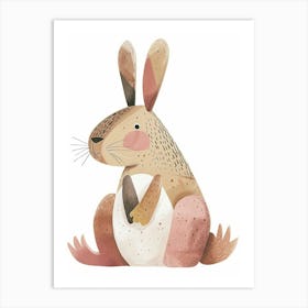 Rex Rabbit Kids Illustration 4 Art Print
