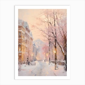 Dreamy Winter Painting Berlin Germany 2 Art Print