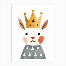 Little Rabbit 3 Wearing A Crown Art Print