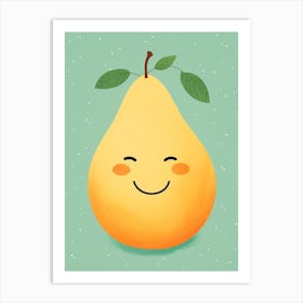 Friendly Kids Pear 3 Art Print