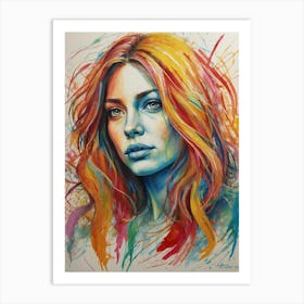 Colorful Girl Art Print