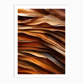 Abstract layered natural tones Art Print