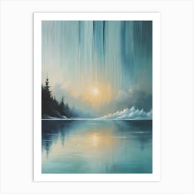 Sunset Over The Lake Art Print