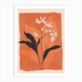 Minimal Abstract Art Plant 47 Art Print