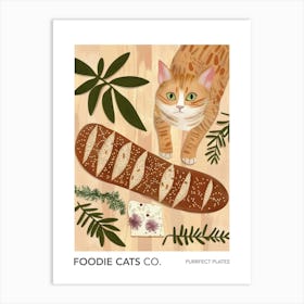 Foodie Cats Co Cat And Baguette 1 Art Print