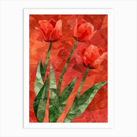 Red Tulips 17 Art Print