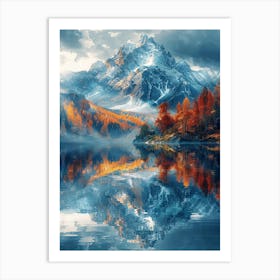 Autumn Trees In The Mountains 1 Art Print