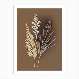 Fennel Seed Spices And Herbs Retro Minimal 3 Art Print