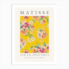 Matisse Flower Collection Print Yellow Art Print