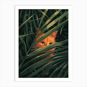 Cat In The Jungle 4 Art Print