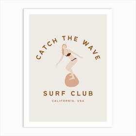 Catch The Wave | Surf Club Beachy Tropical Coastal Art Print