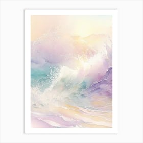 Splash In Sea Water Waterscape Gouache 2 Art Print