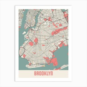 Brooklyn Map Poster Art Print