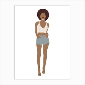 Afro Girl Art Print