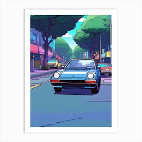 Car In The City Art Print