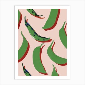 Peas In A Pod Abstract Pattern 2 Art Print