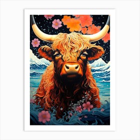 Highland Cow Art Print