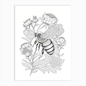 Honeybee 5 William Morris Style Art Print