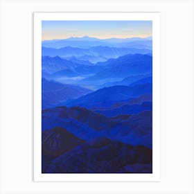 Blue Mountains At Dusk Art Print