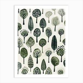 Trees In The Forest Art Print