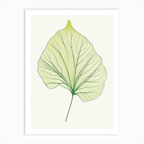 Ginkgo Leaf Warm Tones 2 Art Print