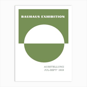 Bauhaus Green Exhibition 5 Art Print