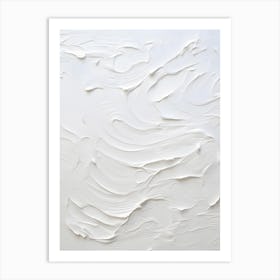 White Paint Texture 3 Art Print