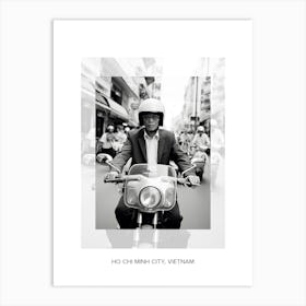 Poster Of Ho Chi Minh City, Vietnam, Black And White Old Photo 4 Art Print