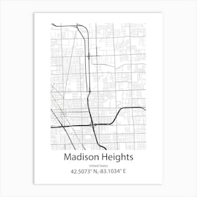 Madison,United States Minimalist Map Poster