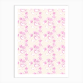 Abstract Pattern Geometric Forms Pink Art Print