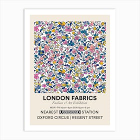 Poster Aster Bloom London Fabrics Floral Pattern 5 Art Print