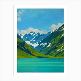Vanoise National Park France Blue Oil Painting 2  Art Print