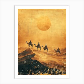 Camel Ride In The Desert 11 Art Print