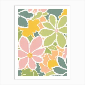 Queen Anne’s Lace Pastel Floral 1 Flower Art Print