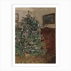 Vintage Christmas Tree Art Print