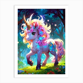 Unicorns In The Forest 11 Art Print