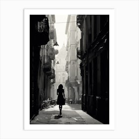 Genoa, Italy,, Mediterranean Black And White Photography Analogue 3 Art Print