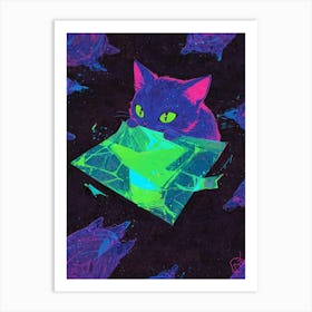 Cat In A Box 7 Art Print