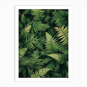 Pattern Poster Giant Chain Fern 4 Art Print